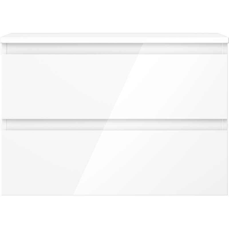 Mexen Orio kúpeľňová skrinka pod umývadlo 70 cm s doskou, 2 zásuvky, biely lesk - 91A10-07047-2-BFFC00