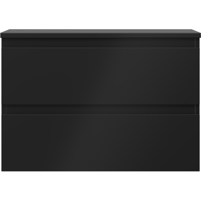 Mexen Orio kúpeľňová skrinka pod umývadlo 70 cm s doskou, 2 zásuvky, čierny mat - 91A10-07047-2-BFFC71