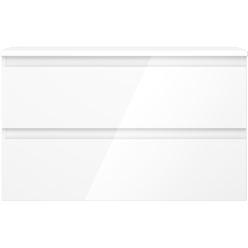 Mexen Orio kúpeľňová skrinka pod umývadlo 80 cm s doskou, 2 zásuvky, biela lesklá - 91A10-08047-2-BFFC00