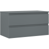 Mexen Orio kúpeľňová skrinka pod umývadlo 90 cm s doskou, 2 zásuvky, matná grafit - 91A10-09047-2-BFFC66