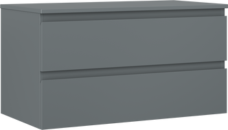 Mexen Orio kúpeľňová skrinka pod umývadlo 90 cm s doskou, 2 zásuvky, grafit mat - 91A10-09047-2-BFFC66