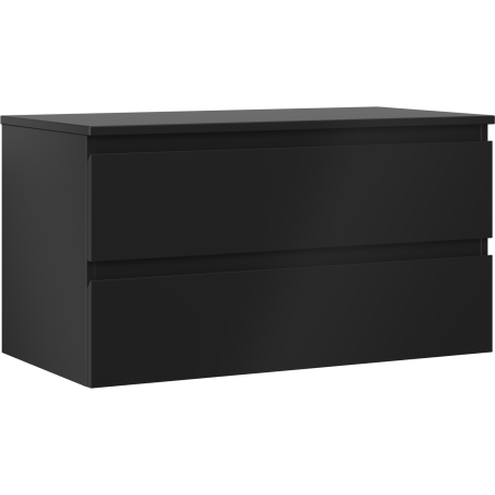 Mexen Orio kúpeľňová skrinka pod umývadlo 90 cm s doskou, 2 zásuvky, čierna matná - 91A10-09047-2-BFFC71