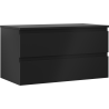 Mexen Orio kúpeľňová skrinka pod umývadlo 90 cm s doskou, 2 zásuvky, čierna matná - 91A10-09047-2-BFFC71