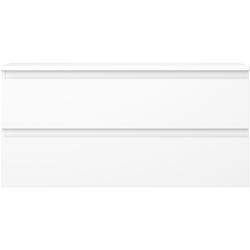 Mexen Orio kúpeľňová skrinka pod umývadlo 100 cm s doskou, 2 zásuvky, biela matná - 91A10-10047-2-BFFC01