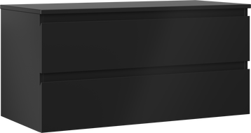 Mexen Orio kúpeľňová skrinka pod umývadlo 100 cm s doskou, 2 zásuvky, čierna matná - 91A10-10047-2-BFFC71