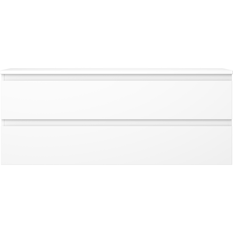 Mexen Orio kúpeľňová skrinka pod umývadlo 120 cm s doskou, 2 zásuvky, biela mat - 91A10-12047-2-BFFC01