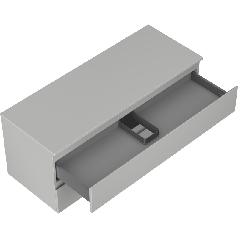 Mexen Orio kúpeľňová skrinka pod umývadlo 120 cm s doskou, 2 zásuvky, sivá matná - 91A10-12047-2-BFFC62