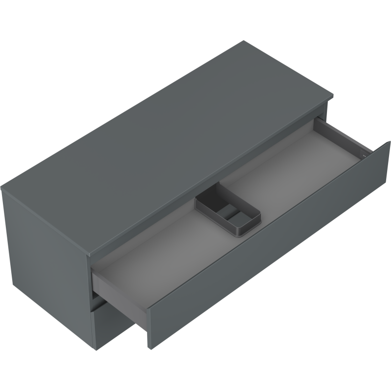 Mexen Orio kúpeľňová skrinka pod umývadlo 120 cm s doskou, 2 zásuvky, grafit matná - 91A10-12047-2-BFFC66