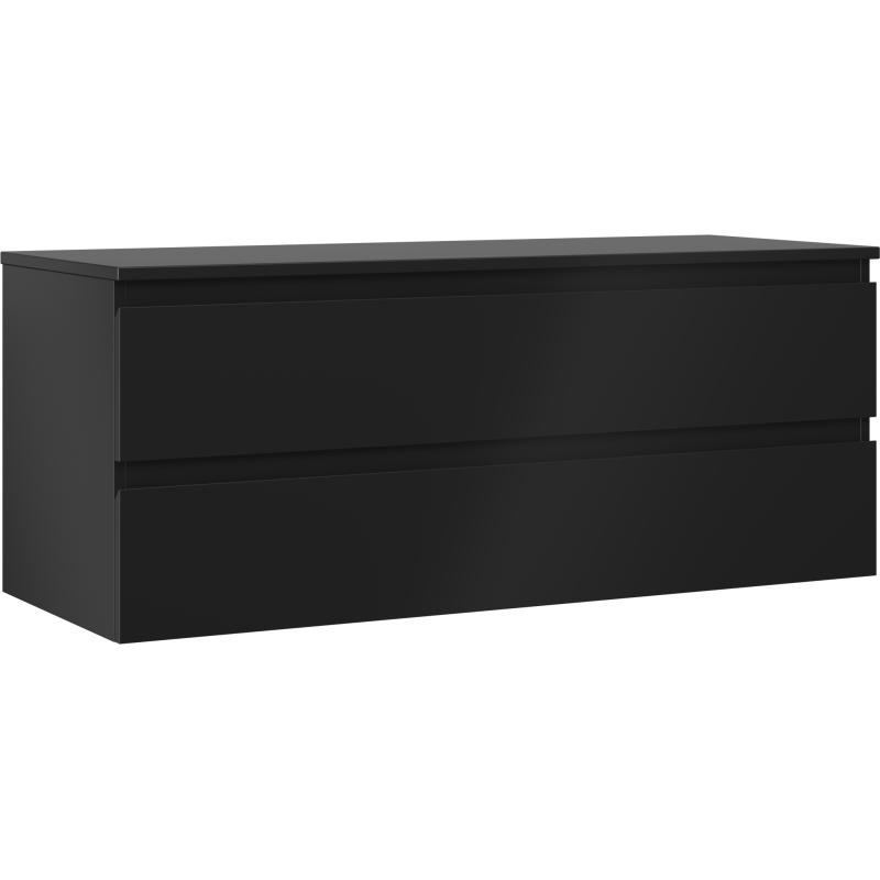 Mexen Orio kúpeľňová skrinka pod umývadlo 120 cm s doskou, 2 zásuvky, čierna matná - 91A10-12047-2-BFFC71