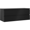 Mexen Orio kúpeľňová skrinka pod umývadlo 120 cm s doskou, 2 zásuvky, čierna matná - 91A10-12047-2-BFFC71
