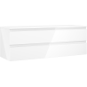 Mexen Orio kúpeľňová skrinka pod umývadlo 140 cm s doskou, 2 zásuvky, biely lesk - 91A10-14047-2-BFFC00