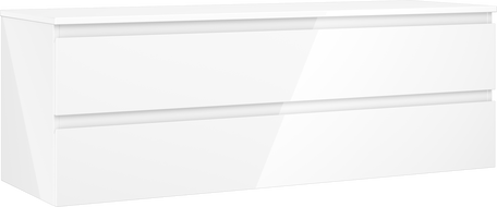Mexen Orio kúpeľňová skrinka pod umývadlo 140 cm s doskou, 2 zásuvky, biely lesk - 91A10-14047-2-BFFC00