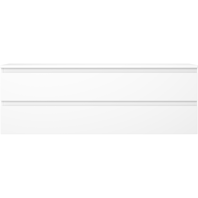 Mexen Orio kúpeľňová skrinka pod umývadlo 140 cm s doskou, 2 zásuvky, biela matná - 91A10-14047-2-BFFC01