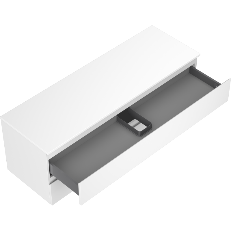 Mexen Orio kúpeľňová skrinka pod umývadlo 140 cm s doskou, 2 zásuvky, biela matná - 91A10-14047-2-BFFC01