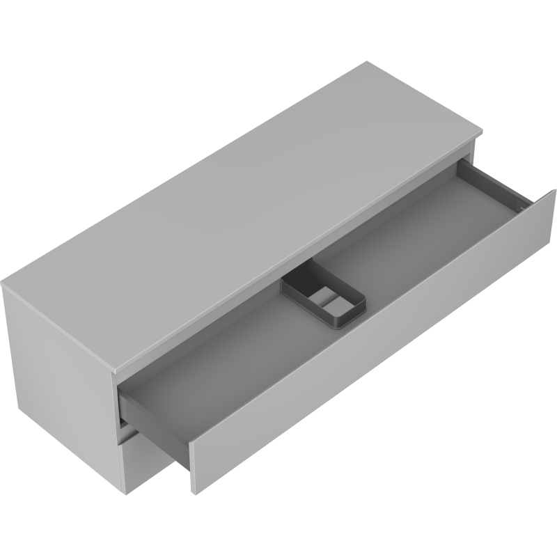 Mexen Orio kúpeľňová skrinka pod umývadlo 140 cm s doskou, 2 zásuvky, sivá matná - 91A10-14047-2-BFFC62