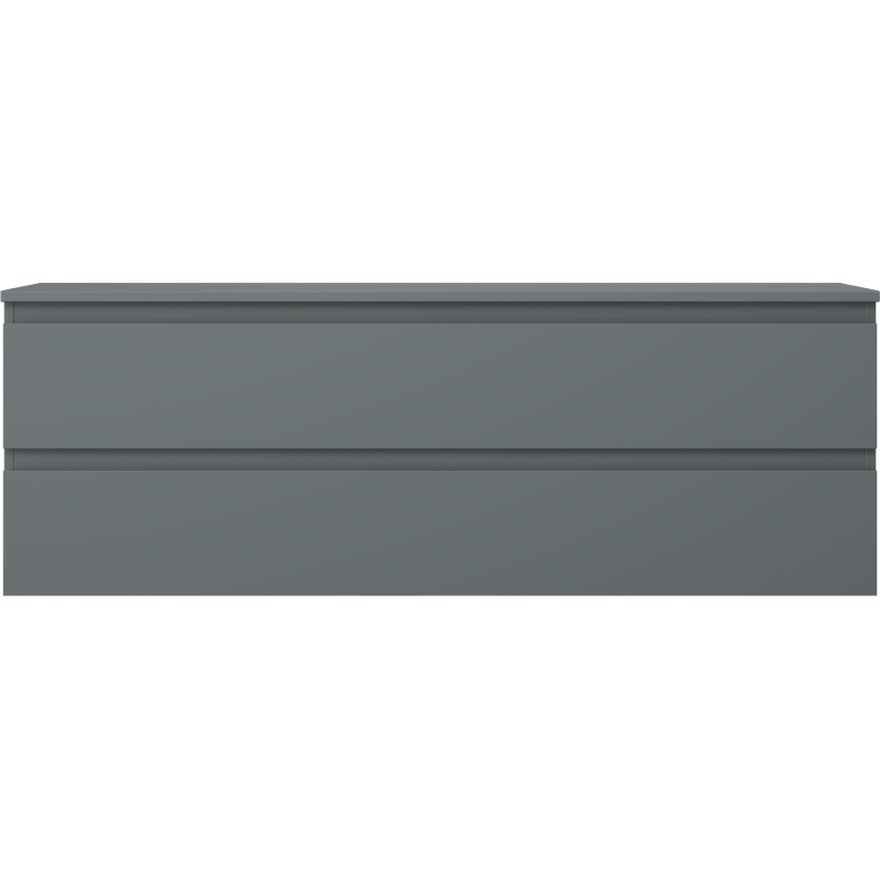 Mexen Orio kúpeľňová skrinka pod umývadlo 140 cm s pracovnou doskou, 2 zásuvky, grafit mat - 91A10-14047-2-BFFC66