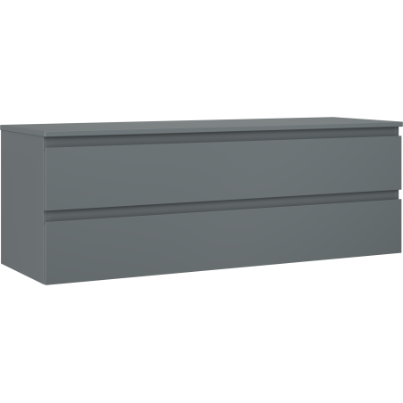 Mexen Orio kúpeľňová skrinka pod umývadlo 140 cm s pracovnou doskou, 2 zásuvky, grafit mat - 91A10-14047-2-BFFC66
