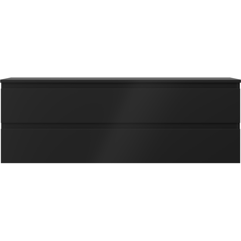 Mexen Orio kúpeľňová skrinka pod umývadlo 140 cm s doskou, 2 zásuvky, čierna matná - 91A10-14047-2-BFFC71