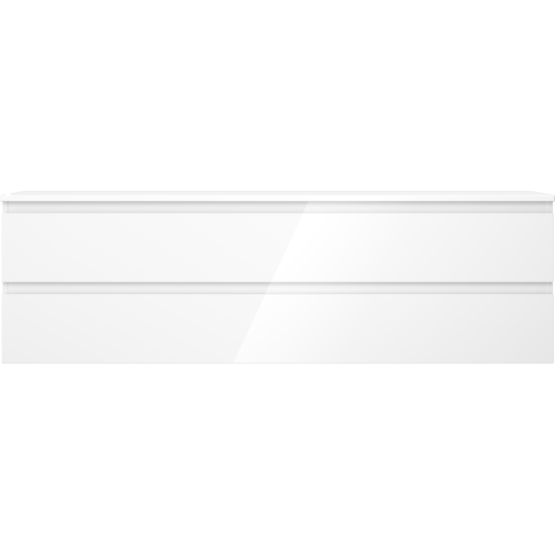 Mexen Orio kúpeľňová skrinka pod umývadlo 160 cm s pracovnou doskou, 2 zásuvky, biely lesk - 91A10-16047-2-BFFC00