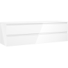 Mexen Orio kúpeľňová skrinka pod umývadlo 160 cm s pracovnou doskou, 2 zásuvky, biely lesk - 91A10-16047-2-BFFC00