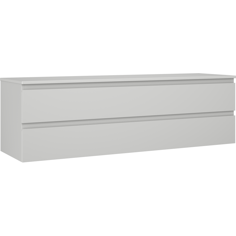 Mexen Orio kúpeľňová skrinka pod umývadlo 160 cm s doskou, 2 zásuvky, sivá matná - 91A10-16047-2-BFFC62