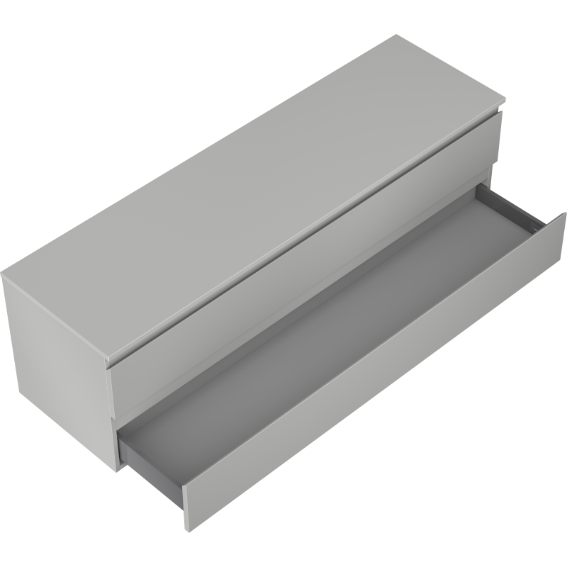 Mexen Orio kúpeľňová skrinka pod umývadlo 160 cm s doskou, 2 zásuvky, sivá matná - 91A10-16047-2-BFFC62