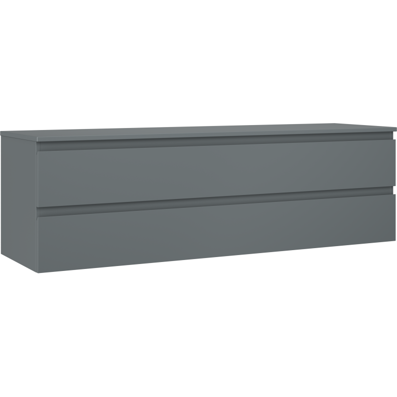 Mexen Orio kúpeľňová skrinka pod umývadlo 160 cm s doskou, 2 zásuvky, matný grafit - 91A10-16047-2-BFFC66