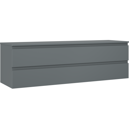 Mexen Orio kúpeľňová skrinka pod umývadlo 160 cm s doskou, 2 zásuvky, matný grafit - 91A10-16047-2-BFFC66