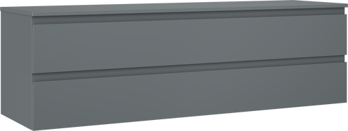 Mexen Orio kúpeľňová skrinka pod umývadlo 160 cm s doskou, 2 zásuvky, grafit mat - 91A10-16047-2-BFFC66