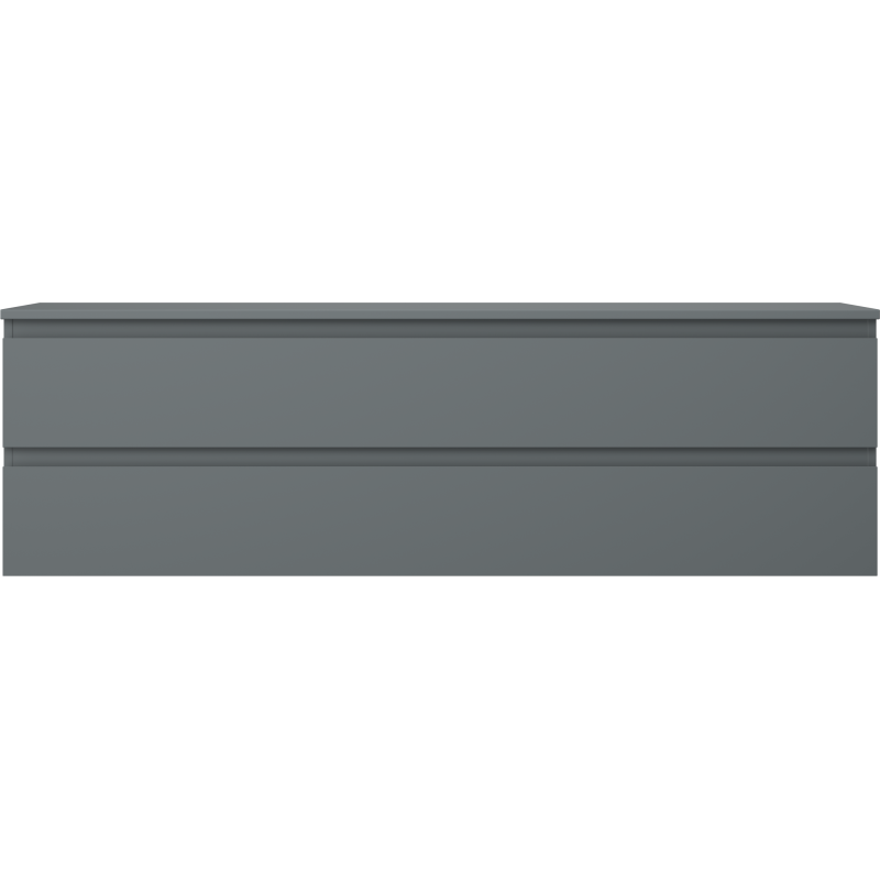 Mexen Orio kúpeľňová skrinka pod umývadlo 160 cm s doskou, 2 zásuvky, matný grafit - 91A10-16047-2-BFFC66