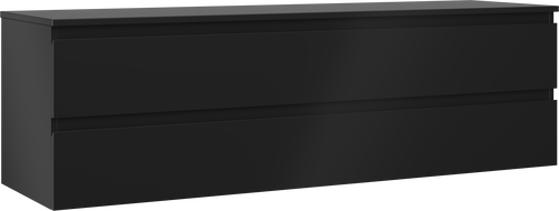 Mexen Orio kúpeľňová skrinka pod umývadlo 160 cm s doskou, 2 zásuvky, čierna mat - 91A10-16047-2-BFFC71