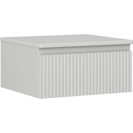 Mexen Rivel kúpeľňová skrinka pod umývadlo 50 cm s doskou, 1 zásuvka, ryhovaná, šedá matná - 91A20-05023-1-BFC62