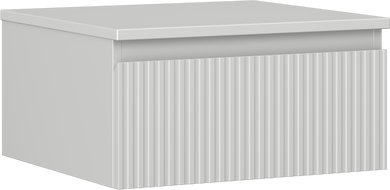 Mexen Rivel kúpeľňová skrinka pod umývadlo 50 cm s doskou, 1 zásuvka, ryhovaná, šedá matná - 91A20-05023-1-BFC62