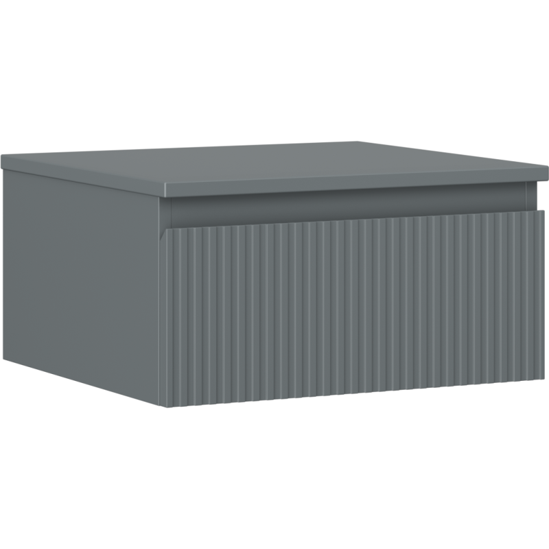 Mexen Rivel kúpeľňová skrinka pod umývadlo 50 cm s doskou, 1 zásuvka, ryhovaná, grafit matná - 91A20-05023-1-BFC66