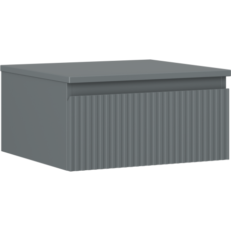 Mexen Rivel kúpeľňová skrinka pod umývadlo 50 cm s doskou, 1 zásuvka, ryhovaná, grafit matná - 91A20-05023-1-BFC66