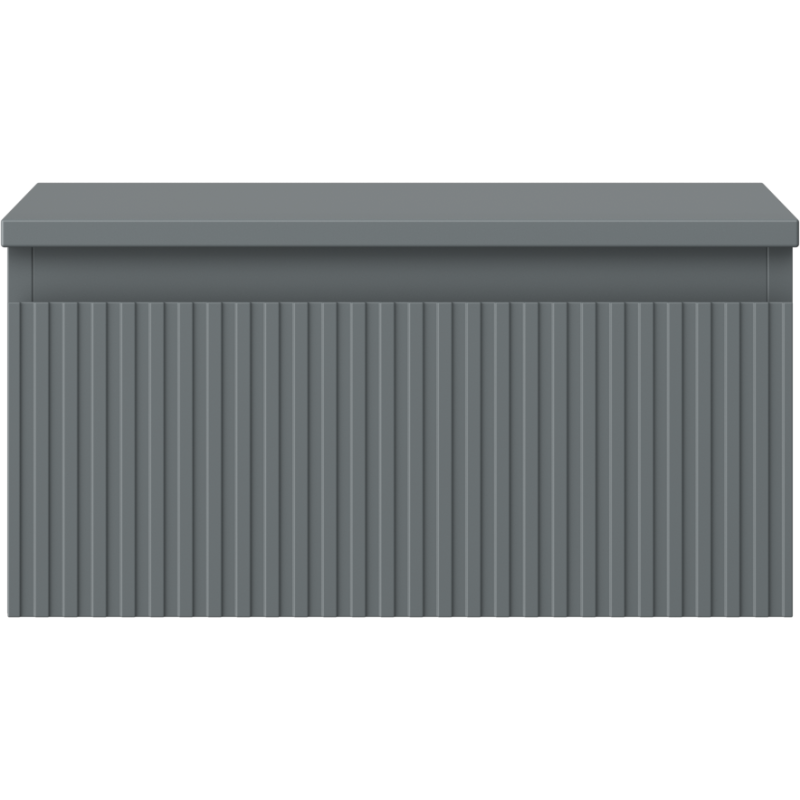 Mexen Rivel kúpeľňová skrinka pod umývadlo 50 cm s doskou, 1 zásuvka, ryhovaná, grafit matná - 91A20-05023-1-BFC66