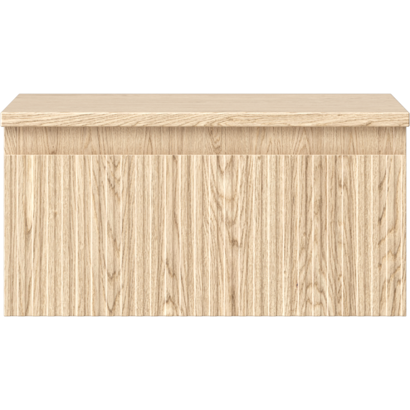 Mexen Rivel kúpeľňová skrinka pod umývadlo 50 cm s doskou, 1 zásuvka, drážkovaná, dub - 91A20-05023-1-BFC81
