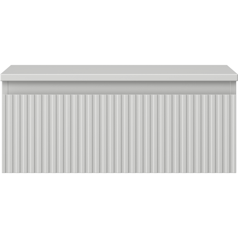 Mexen Rivel kúpeľňová skrinka pod umývadlo 60 cm s pracovnou doskou, 1 zásuvka, vrúbkovaná, šedá mat - 91A20-06023-1-BFC62