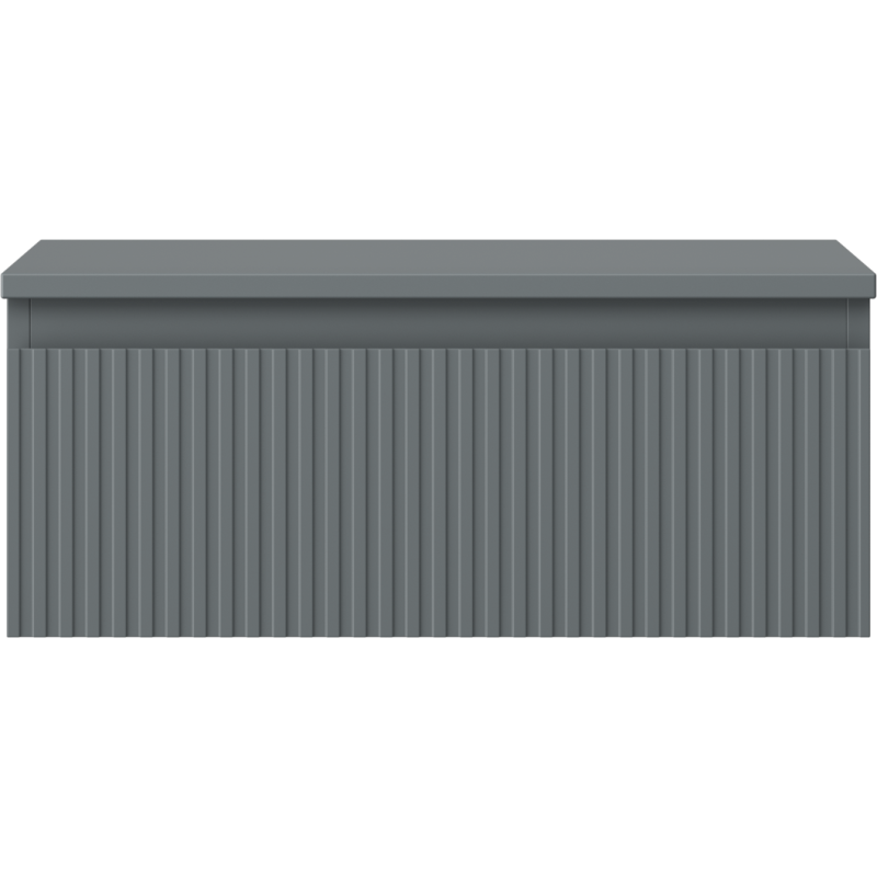 Mexen Rivel kúpeľňová skrinka pod umývadlo 60 cm s doskou, 1 zásuvka, ryhovaná, grafit mat - 91A20-06023-1-BFC66