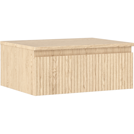 Mexen Rivel kúpeľňová skrinka pod umývadlo 60 cm s pracovnou doskou, 1 zásuvka, ryhovaná, dub - 91A20-06023-1-BFC81