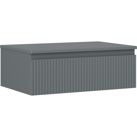 Mexen Rivel kúpeľňová skrinka pod umývadlo 70 cm s doskou, 1 zásuvka, ryhovaná, grafit mat - 91A20-07023-1-BFC66