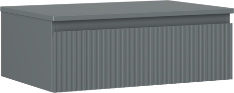 Mexen Rivel kúpeľňová skrinka pod umývadlo 70 cm s doskou, 1 zásuvka, vrúbkovaná, grafit mat - 91A20-07023-1-BFC66
