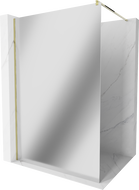 Mexen Kioto sprchová stena Walk-in 120 x 200 cm, zrkadlo 8 mm, zlatá - 800-120-101-50-50