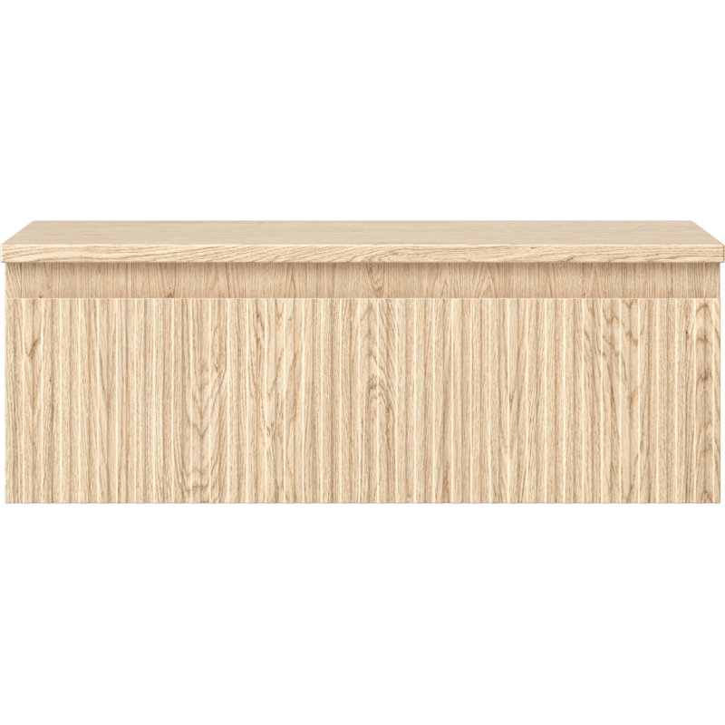 Mexen Rivel kúpeľňová skrinka pod umývadlo 70 cm s doskou, 1 zásuvka, ryhovaná, dub - 91A20-07023-1-BFC81