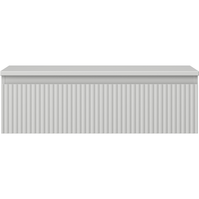 Mexen Rivel kúpeľňová skrinka pod umývadlo 80 cm s doskou, 1 zásuvka, ryhovaná, sivá matná - 91A20-08023-1-BFC62