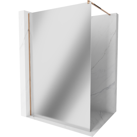 Mexen Kioto sprchová stena Walk-in 80 x 200 cm, zrkadlo 8 mm, ružové zlato - 800-080-101-60-50