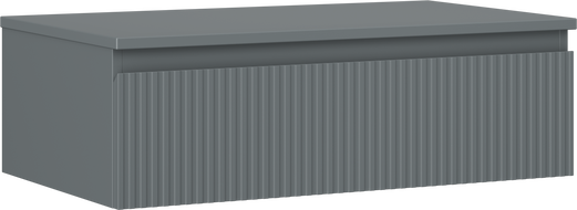 Mexen Rivel kúpeľňová skrinka pod umývadlo 80 cm s doskou, 1 zásuvka, ryhovaná, grafit matná - 91A20-08023-1-BFC66