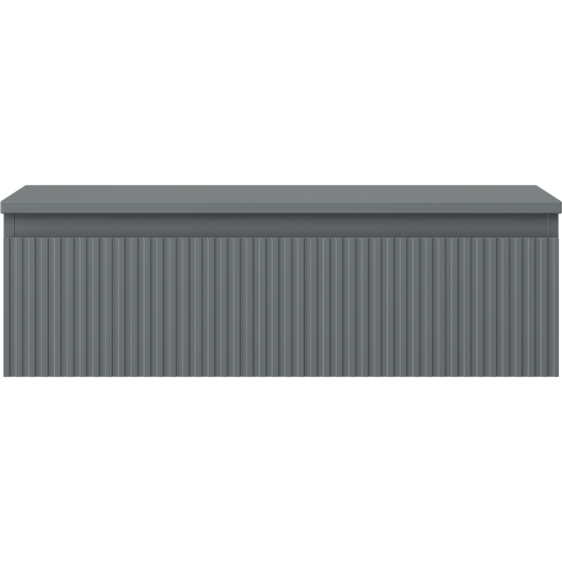 Mexen Rivel kúpeľňová skrinka pod umývadlo 80 cm s doskou, 1 zásuvka, ryhovaná, grafit matná - 91A20-08023-1-BFC66