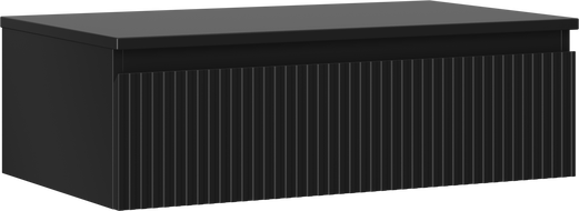 Mexen Rivel kúpeľňová skrinka pod umývadlo 80 cm s pracovnou doskou, 1 zásuvka, ryhovaná, čierna matná - 91A20-08023-1-BFC71