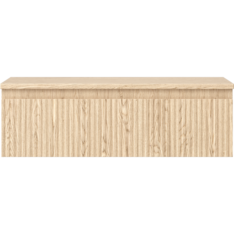 Mexen Rivel kúpeľňová skrinka pod umývadlo 80 cm s doskou, 1 zásuvka, ryhovaná, dub - 91A20-08023-1-BFC81